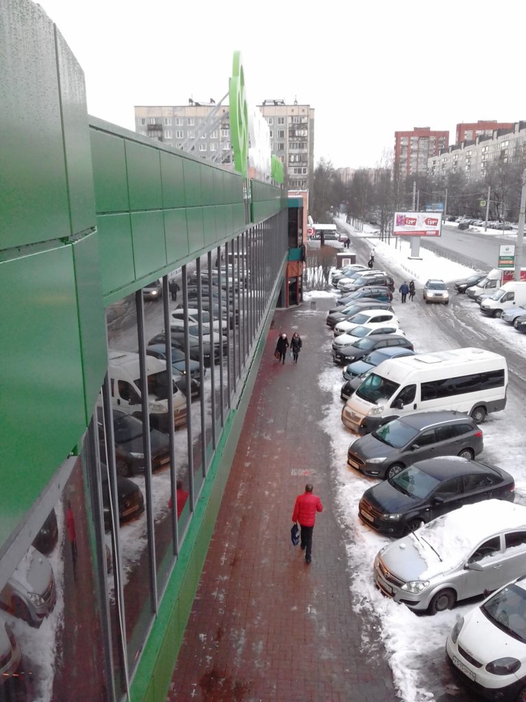 Универсам САМПО - Продолжение устройства облицовки фасадов Универсам САМПО - Продолжение устройства облицовки фасадов