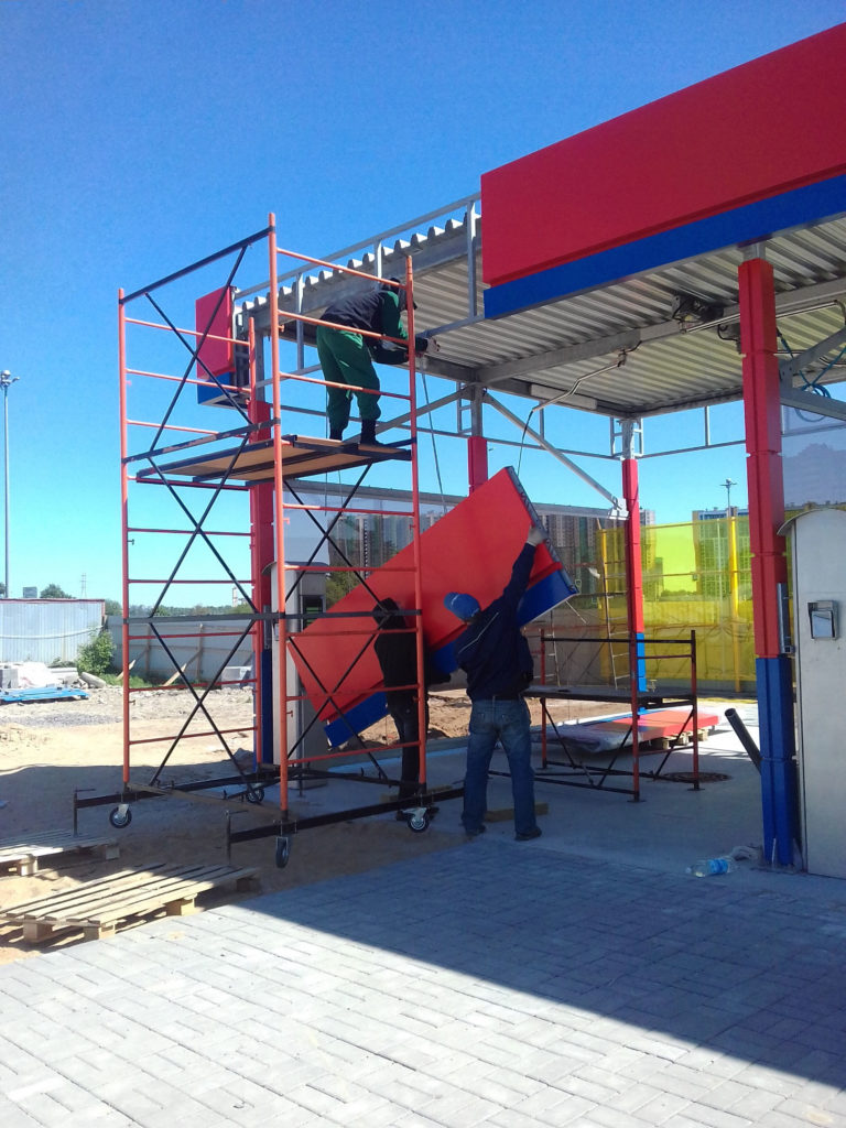 установка конструкций